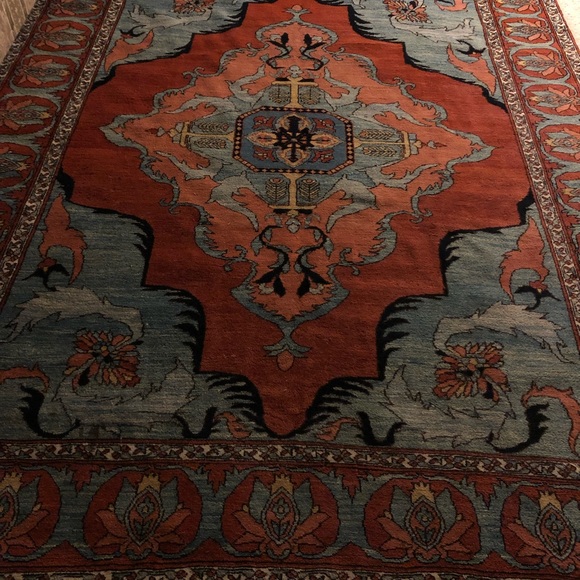 Hand knotted Oriental rug, Art Serapi 6’8” x 8’7” - Picture 2 of 6